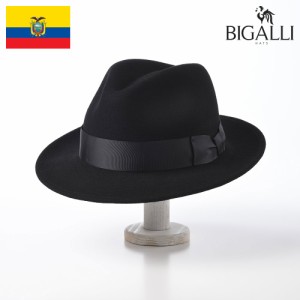 BIGALLI 中折れハット フェルトハット 帽子 秋 冬 メンズ レディース 大きいサイズ フェルト帽 大きいサイズ カジュアル シンプル フォー