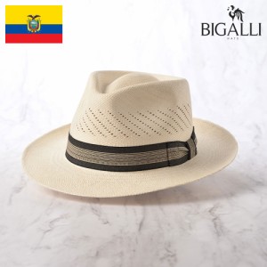 BIGALLI パナマ帽 中折れハット パナマハット メンズ レディース 帽子 春 夏 大きいサイズ エクアドル製 本パナマ 紳士帽 カジュアル お