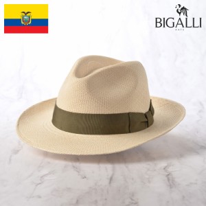 BIGALLI パナマ帽 中折れハット パナマハット メンズ レディース 帽子 春 夏 大きいサイズ エクアドル製 本パナマ 紳士帽 カジュアル お