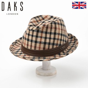 DAKS ダックス 帽子 中折れハット ソフトハット ソフト帽 秋 冬 メンズ レディース おしゃれ カジュアル Safari Tartan Check（サファリ 