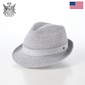 KNOX 帽子 中折れハット ソフトハット メンズ レディース 春 夏 ブランド ソフト帽 シンプル カジュアル 普段使い 日除け UV対策 紫外線 