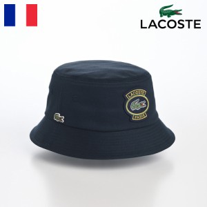 LACOSTE バケットハット 帽子 メンズ レディース 春 夏 サファリハット カジュアル ワニロゴ サイズ調整 クラッシャブル アウトドア タウ