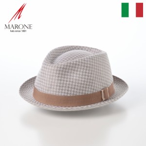 MARONE 中折れハット つば短め メンズ 春 夏 帽子 大きいサイズ ソフトハット ソフト帽 レディース シンプル カジュアル おしゃれ 普段使