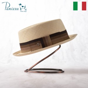 Panizza イタリアブランド パナマハット パナマ帽子 ポークパイハット メンズ レディース 紳士帽 春 夏 大きいサイズ M L XL イタリア製 