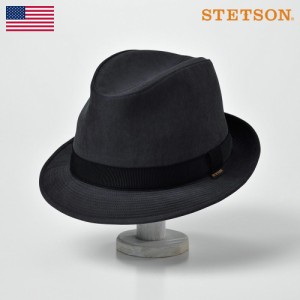 STETSON ステットソン ソフトハット メンズ 春夏 中折れ帽子 中折れハット 紳士帽 サイズ調節 撥水 ブラック 送料無料 ギフト プレゼント