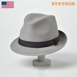 STETSON ステットソン ソフトハット メンズ 春夏 中折れ帽子 中折れハット 紳士帽 サイズ調節 撥水 グレー 送料無料 ギフト プレゼント 