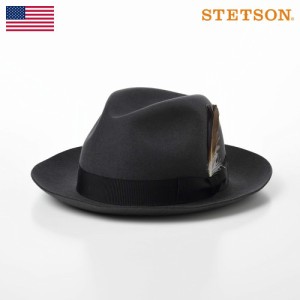 STETSON ステットソン 帽子 フェルトハット メンズ 秋 冬 中折れハット フェドラハット 大きいサイズ 羽飾り付き レディース 紳士帽 ソフ