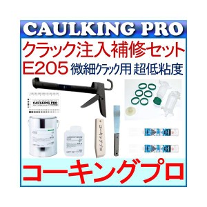 【迷ったらこのセット】壁面・床面クラック注入補修セット + コニシボンド E205【超低粘度】