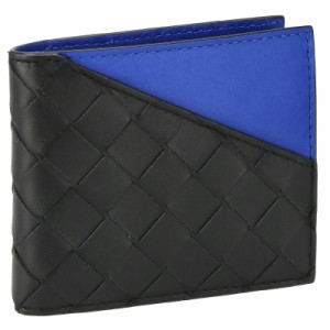 ボッテガ ヴェネタ BOTTEGA VENETA 二つ折財布 メンズ 619390-VCPQ7 BLACK/ELEC/ELEC-SILV