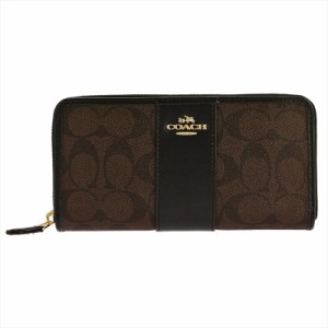 コーチ COACH 長財布 54630 Brown Black PVC/レザー