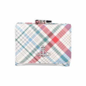 ヴィヴィアン ウエストウッド Vivienne Westwood 三つ折財布 51010018U-SAFFIANOPRINT MADRAS CHECK