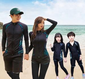 親子ペア水着 ペアルック カップル 水着 ビキニ ご夫婦. 親子服お揃いパパママ子供家族パット付き ワイヤー入り ラッシュガード 日焼け防
