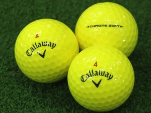 ABランク キャロウェイ Callaway CHROME SOFT イエロー 2018年モデル 20個 球手箱 ロストボール