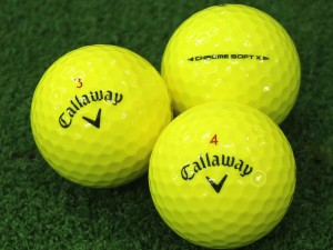 ABランク キャロウェイ Callaway CHROME SOFT X イエロー 2018年モデル 20個 球手箱 ロストボール