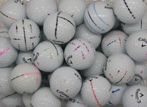 落書き キャロウェイ Callaway CHROME SOFT X 2020年モデル 20個 球手箱 ロストボール