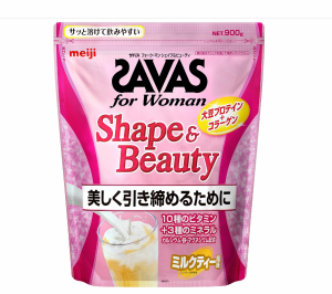 明治 ザバス SAVAS forWoman シェイプ & ビューティ ミルクティー風味 900g フォーウーマン プロテイン ダイエットプロテイン ダイエット