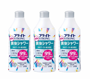 LION ブライトSTRONG 衣類の爽快シャワー 洗濯洗剤 部分用 本体400mL 3個セット ブライトストロング ブライト 手間なしブライト