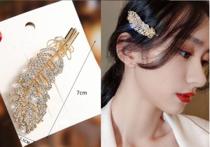 ヘアバレッタ　金属　おしゃれ　ヘアクリップ ヘアバンド　ヘアアクセサリー 1点