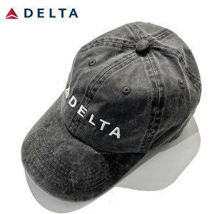 DELTA Washed Twill Cap　デルタ オフィシャル ウォッシュド ツイル ロゴ キャップ【dlt001-blk】