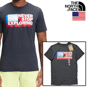 【正規品】【USAモデル】The North Face Americana Tri-Blend Tee ノースフェイス USAモデル メンズ ロゴ Tシャツ 【960101842-navy】