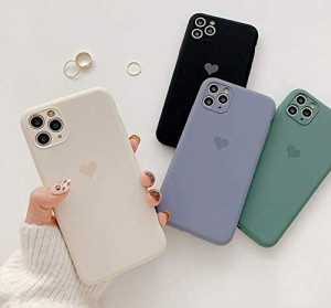 くすみカラー グリップ iphoneケース ハート シンプル ソフト クリア 韓国 ハート柄 ゴールド ピンクゴールド iphoneカバー スマホケース