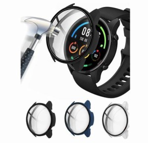 送料無料 Xiaomi シャオミ Mi Watch 保護カバー ケース 一体型 強化ガラス画面 保護フィルム PCカバー ガラス材料 全面保護 超薄型 装着