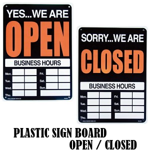 プラスチック メッセージ サインボード OPEN CLOSED メッセージサイン 店舗装飾 案内看板 アメリカ雑貨 アメリカン雑貨 アメリカン オー