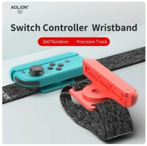 ジョイコン リストバンド ブルー レッド 360度回転 ダンスゲーム Switch joy-con アームバンド グリップ ジャストダンス ハンドストラッ