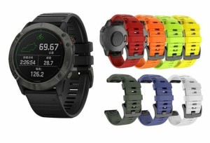 送料無料 GARMIN Fenix ガーミン フェニックス 5X 5Xplus 3 3HR 交換 ベルト バンド クイックフィット ランニング ジョギング シリコン 