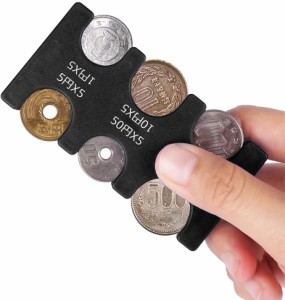 携帯コインホルダー コインケース 硬貨をすばやく分類収納 レジで慌てない小銭財布 片手で取り出せ 振っても落ちない コインホルダー 硬