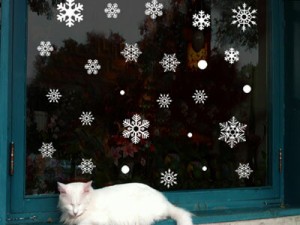  Xmas コラージュステッカー ウォールステッカー クリスマス 飾り 【SNOW】 ステッカー 壁 壁紙 白雪 はがせる 剥がせる 北欧 雑貨 ガラ