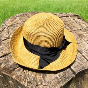 オープニングセール！　帽子　雑材リボン帽子　つば広帽子　紫外線対策　ペーパー帽子　熱中症対策　　調節テープ付　セール 母の日 　レ