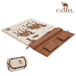 CAMEL ダブル 寝袋 2人用 連結/分割可能 カップル シュラフ 中綿 215*145cm 軽量2.8kg 適合気温5-15℃ 防水 防風 保温 cml10