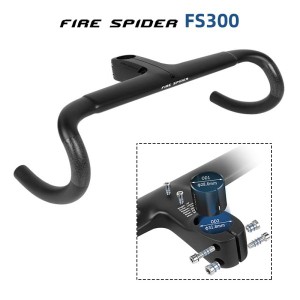 FIRE SPIDER プレミアムFS300 ステム一体型ドロップハンドル カーボンハンドル OD1/OD2対応 Di2変速対応 ワイヤー内蔵