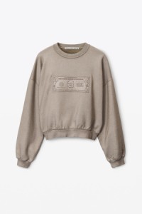 Alexander Wangエンボスカラーのメタリックネックパーカー23AWです