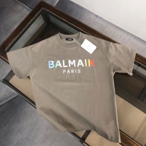 BALMAIN  フラワーカップル半袖Tシャツ