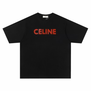 CELINEレターロゴプリント半袖Tシャツ