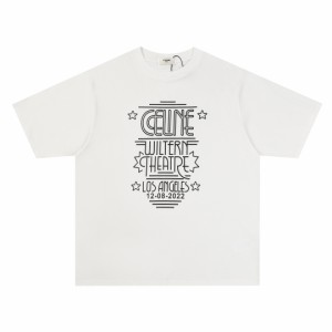 CELINEファッション・ルーズ・プリント半袖Tシャツ 