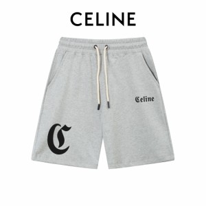 CELINE ミニマリスト・プリント・レターロゴ・ショーツ