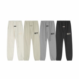  ESSENTIALS 1977 Fear of God FOG 高品質インポートフロッキングアイロンオンスウェットパンツ 