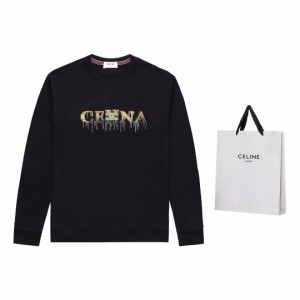 セリーヌ CELINE　2023年秋冬新品　暖かい　丸首パーカー