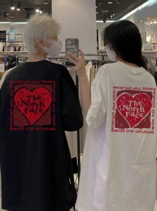 TheNorthFace プリント半袖ペプラムTシャツ 半袖