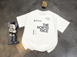 The North Face ノースフェイスモノグラムロゴプリントカジュアルカップル半袖