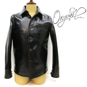 【 正規販売店 】 ORGUEIL / オルゲイユ メンズ Car Coat【 カーコート 】 [OR-4035]【ホースハイドレザージャケット】【ブラック】 オリ