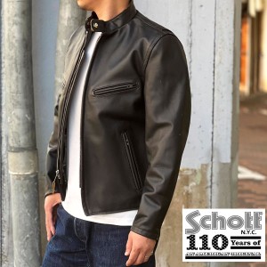 110周年限定モデル Schott ショット 659US カフェレーサージャケット 茶芯 牛革 シングルライダース schott 革ジャン schott CAFE RACER 