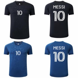 サッカーウェア 通気 Tシャツ 新作マイアミ メッシ 大リーグユニフォーム サッカーレプリカユニフォーム 子供 大人 キッズ