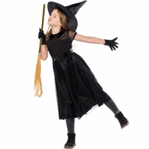 ハロウィン 魔女 子供 コスプレ コスチューム 仮装 衣装 精霊 巫女 キッズ ドレス ワンピース ステージ イベント Halloween 女の子 cospl