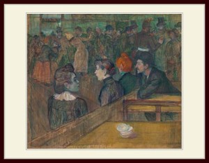 複製画・額縁付き・ロートレック・「Moulin de la Galette」