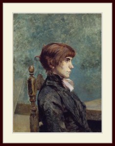 複製画・額縁付き・ロートレック・「Portrait of Jeanne Wenz」