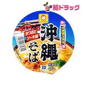 東洋水産 マルちゃん 沖縄そば まめカップ 1ケース（39ｇ×12個入） かつおとソーキ味 沖縄限定